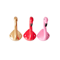 Flamingo Shaped Coloured Metal Hooks By Rice DK
